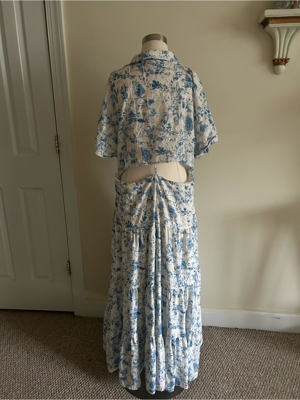 Anthropologie En Saison Midi Blue Dress size 1X - Picture 6 of 12